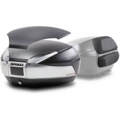 SHAD ENSEMBLE TOP CASE SH48  TITANIUM + CAPOT CARBONE + DOSSERET