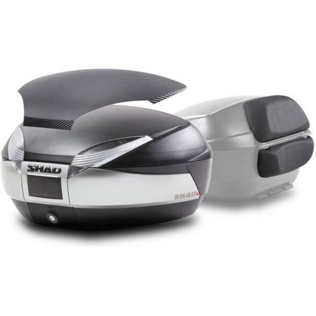 SHAD ENSEMBLE TOP CASE SH48  TITANIUM + CAPOT CARBONE + DOSSERET