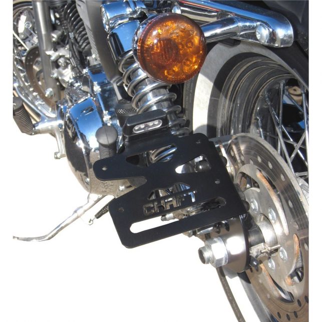 SUPPORT DE PLAQUE CHAFT LATERAL HARLEY / INDIAN / XV950-XV950R / SCR