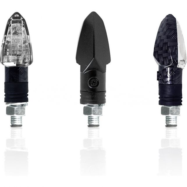 Clignotants Homologués Chaft Tinny Carbon/Blanc
