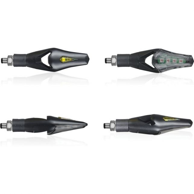 CLIGNOTANTS À LED CHAFT HECKER NOIR/FUMÉ