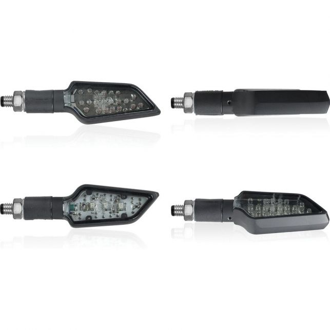 CLIGNOTANTS À LED CHAFT BOWER NOIR/FUMÉ