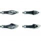 CLIGNOTANTS À LED CHAFT STOP WANTED NOIR TRANSPARENT