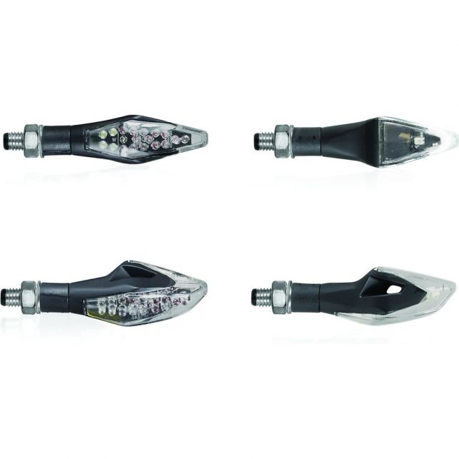 CLIGNOTANTS À LED CHAFT STOP WANTED NOIR TRANSPARENT