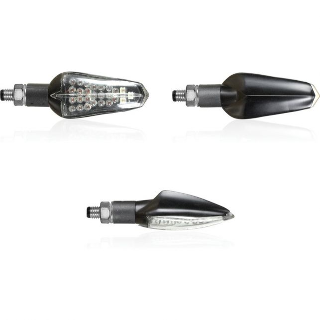 CLIGNOTANTS À LED AVANT CHAFT FRESH NOIR TRANSPARENT
