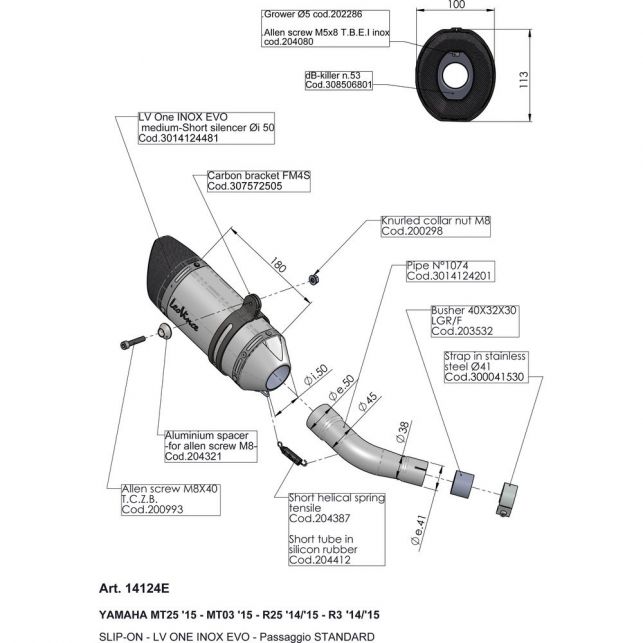 SILENCIEUX LEOVINCE LV PRO INOX 14124E