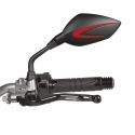 Rétroviseur Chaft Extra Diam 10 Noir/Rouge (la paire)