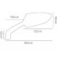Rétroviseur Chaft Twin Noir Mat (la paire)