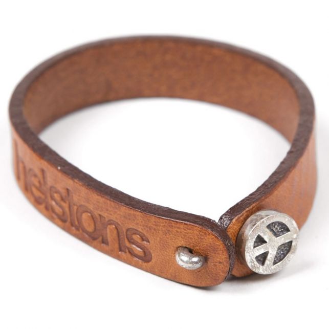 BRACELET HELSTON'S PEACE CUIR DE BOVIN