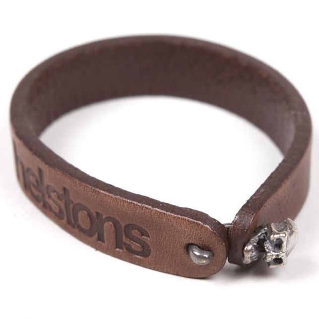BRACELET HELSTON'S SKULL CUIR DE BOVIN