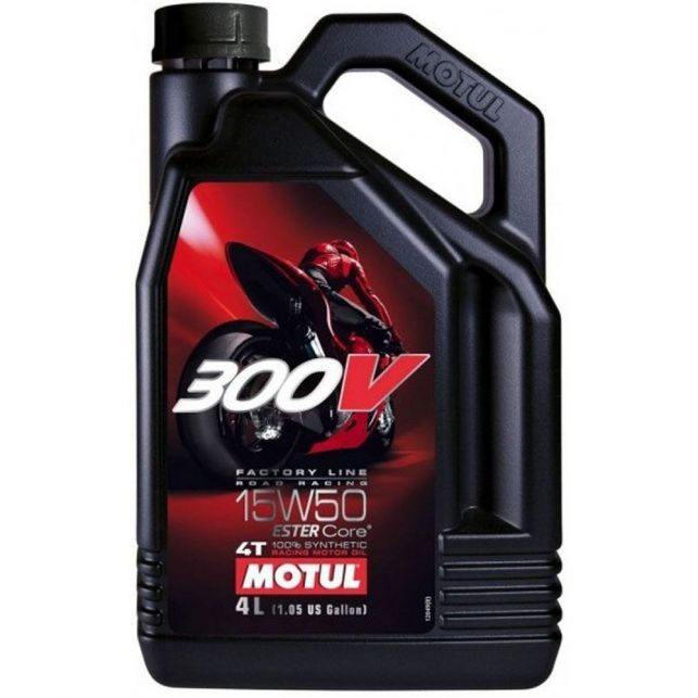 Huile 4T Motul 300V Factory Line Road Racing 15W50 4L
