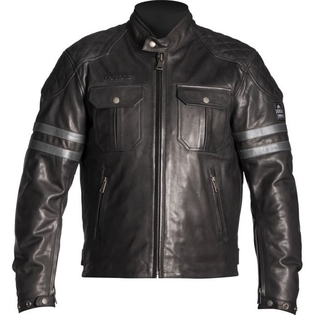 BLOUSON HELSTON'S JERSEY CUIR NATURAL