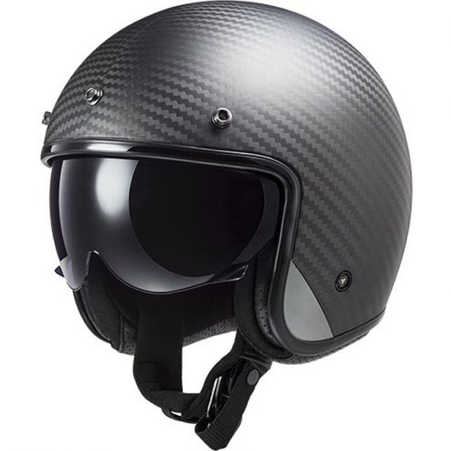 CASQUE JET LS2 OF601 BOB CARBON