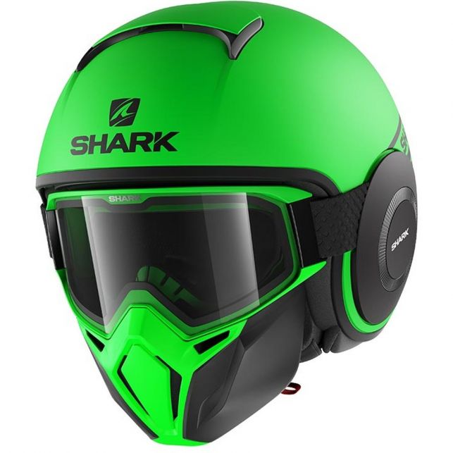 CASQUE JET SHARK STREET DRAK NEON SERIE MAT