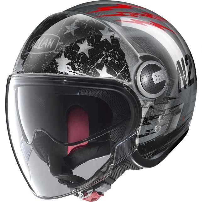 CASQUE JET NOLAN N21 VISOR JETFIRE SCRATCHED