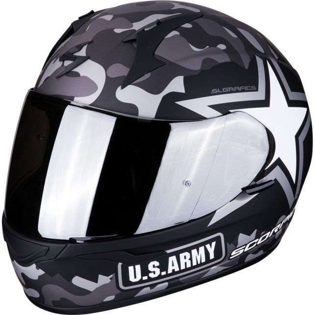 Casco Scorpion Exo-390 Sting Negro - Azul - Motos Marín