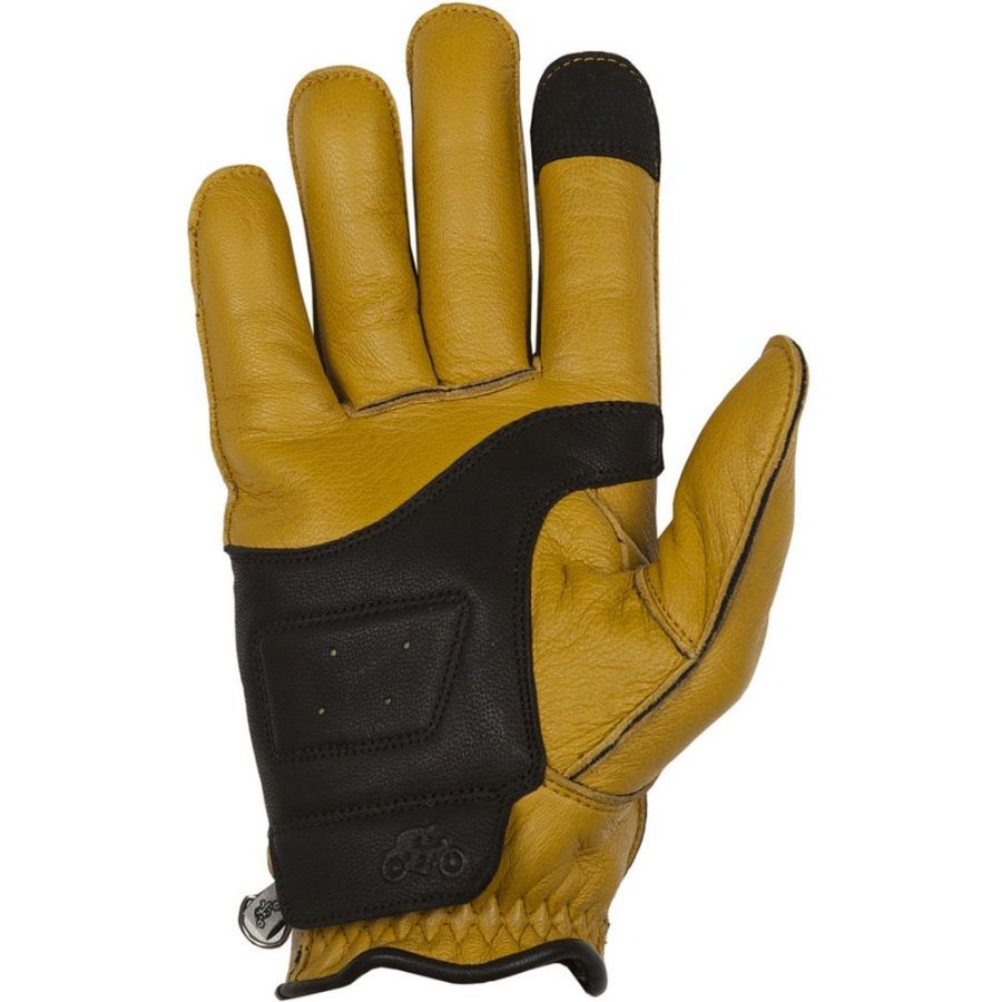 Gants moto vintage Helstons Hiro été cuir noir