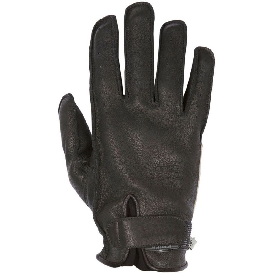 Gants moto vintage Helstons Hiro été cuir noir