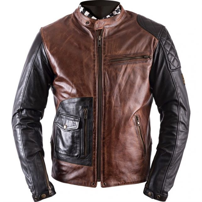 BLOUSON CUIR HOMME HELSTONS FUEL DIRT TRACK