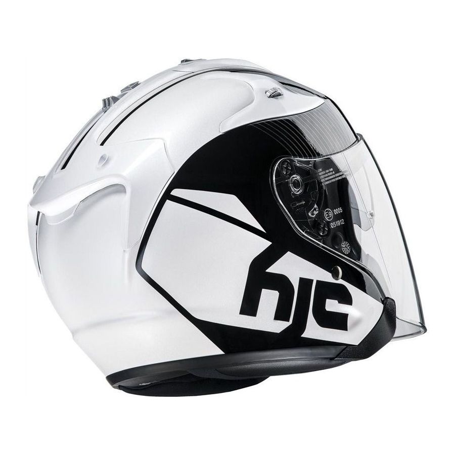 Casque Fg-Jet Dukas HJC Blanc/Noir - , Casque jet