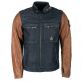 Blouson Helstons Winston Toile Coton-Cuir