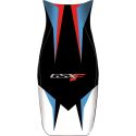 Housse de Selle BAGSTER 2202E SUZUKI GSXF650 gitane/noir/rouge/blanc/lettres rouges/et grises