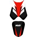 Housse de Selle BAGSTER 2203B YAMAHA YZF R6 noir/rouge/blanc/lettres blanches
