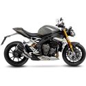 2 Silencieux LEOVINCE LV-10 BLACK EDITION ACIER INOX TRIUMPH SPEED TRIPLE 1200 RR / RS 2021