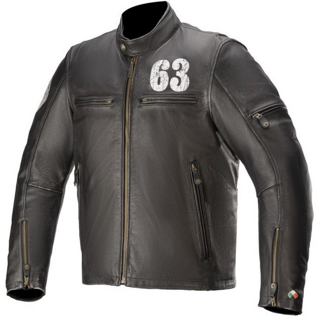 BLOUSON CUIR HOMME ALPINESTARS SIXTY THREE