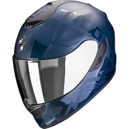 Casque Intégral Scorpion Exo-1400 Evo Carbon Air Cerebro Bleu
							  		