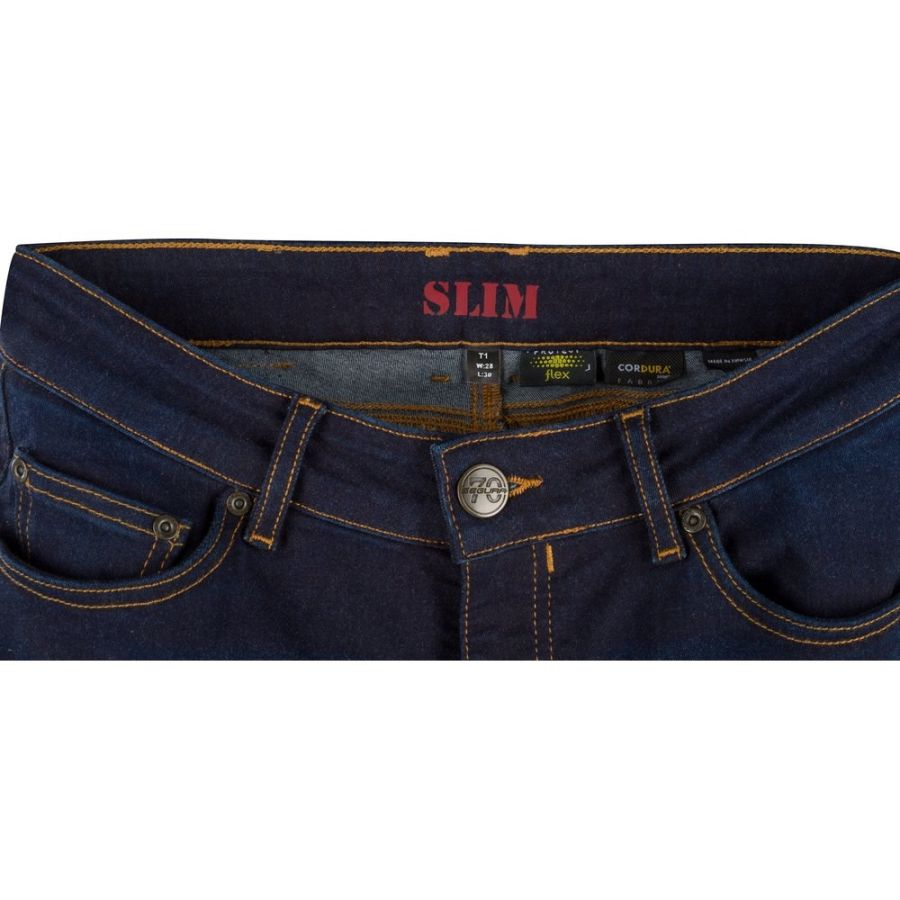 Jean Segura Uzy noir, Jeans slim moto, en cordura stretch