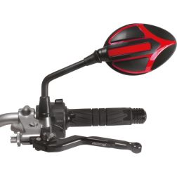 Rétroviseur Homologué Réversible Chaft Candy Noir/Rouge
							  		
