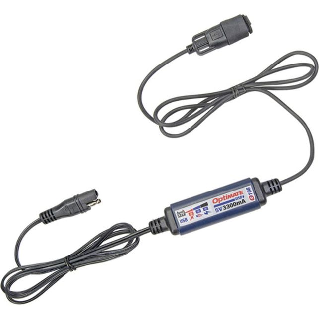 Chargeur USB via SAE avec Kit prolongateurs Optimate O-108KIT