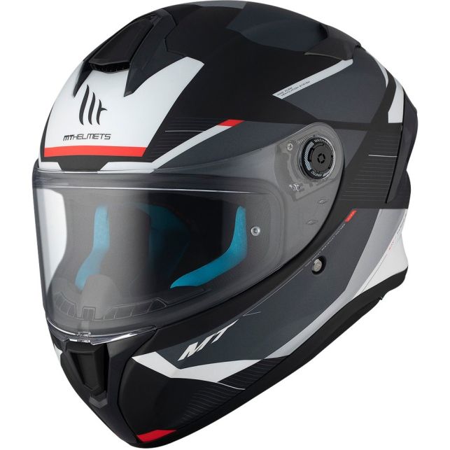 Casque MT Helmets Targo S Kay B2 Noir Gris Blanc Mat