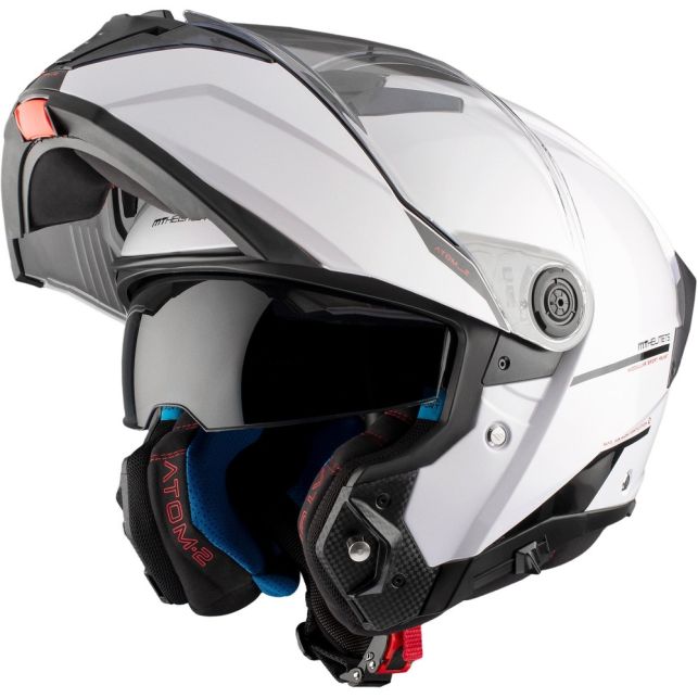 Casque MT Helmets Atom 2 SV Solid A0 Blanc