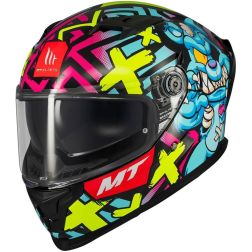 Casque MT Helmets Braker SV Crazy Teddy B7 Bleu Jaune Rose
							  		
