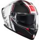 Casque MT Helmets Braker SV Charm A1 Noir Blanc Gris Mat