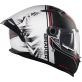 Casque MT Helmets Braker SV Charm A1 Noir Blanc Gris Mat