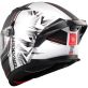 Casque MT Helmets Braker SV Charm A1 Noir Blanc Gris Mat