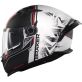 Casque MT Helmets Braker SV Charm A1 Noir Blanc Gris Mat