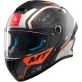 Casque MT Helmets Targo S Ivan Ortola 2024 A7 Bleu Blanc Orange