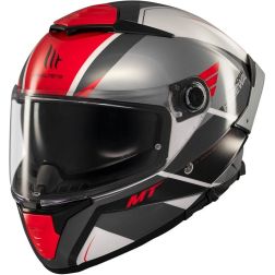 Casque MT Helmets Thunder 4 SV Freeway A5 Gris Blanc Rouge
							  		