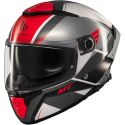 Casque MT Helmets Thunder 4 SV Freeway A5 Gris Blanc Rouge