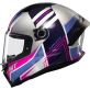 Casque MT Helmets Stinger 2 Tron C8 Bleu Blanc Rose