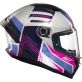 Casque MT Helmets Stinger 2 Tron C8 Bleu Blanc Rose