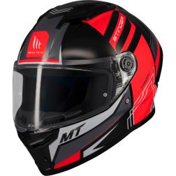 Casque MT Helmets Stinger 2 Tron B15 Noir Rouge Gris
							  		