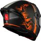 Casque MT Helmets Braker SV Charm B4 Noir Orange Blanc Mat