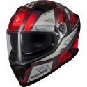 Casque MT Helmets Braker SV Fury C5 Rouge Blanc Gris