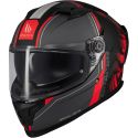 Casque MT Helmets Braker SV Charm B5 Noir Rouge Blanc Mat