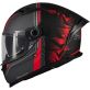 Casque MT Helmets Braker SV Charm B5 Noir Rouge Blanc Mat